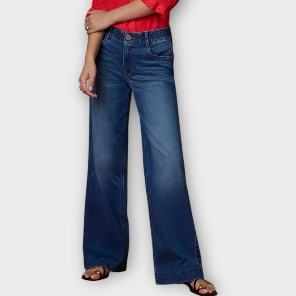 Wit & Wisdom Sam High Rise Wide Leg Jeans 0